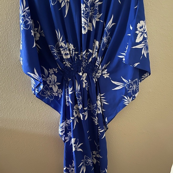 Blue Floral Mumu maxi dress - Picture 1 of 7